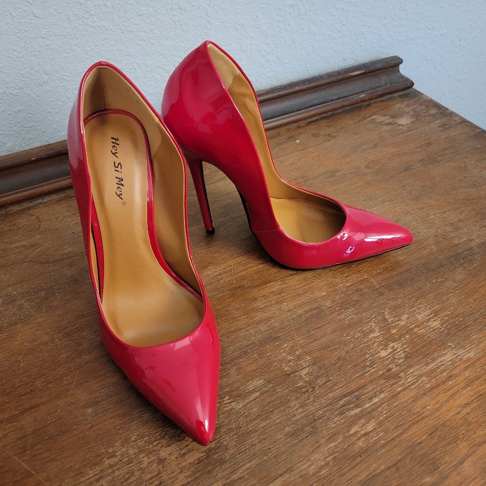 Red Patent Heels by Hey Si Mey